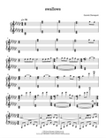 Sheet music for 'swallows' by Garrett Davenport on white background